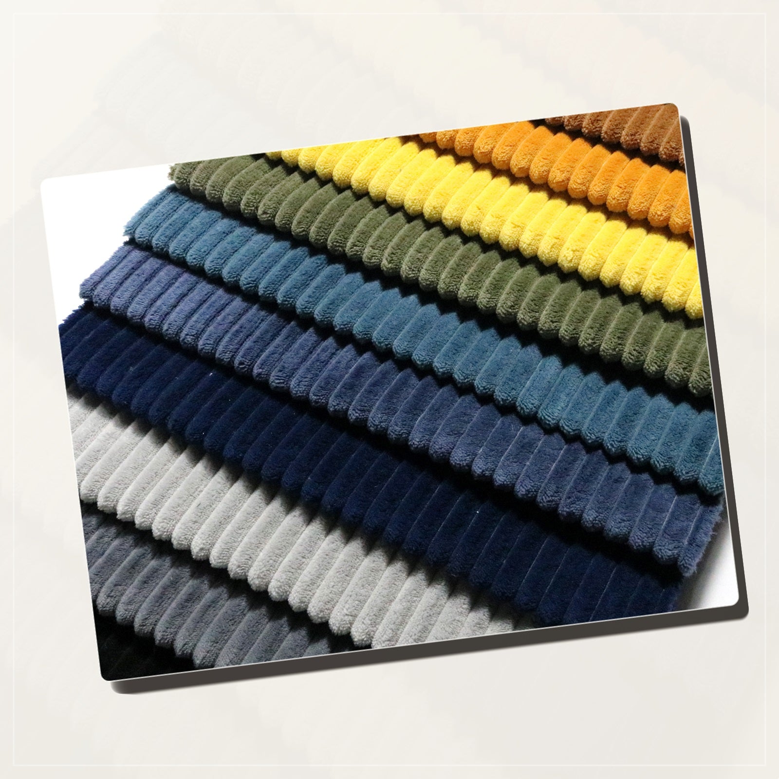 Warp Knitted 2.5 Wale Corduroy Fabric 100% Polyester 250GSM Upholstery Fabric for - Haida Corduroy Upholstery Fabric