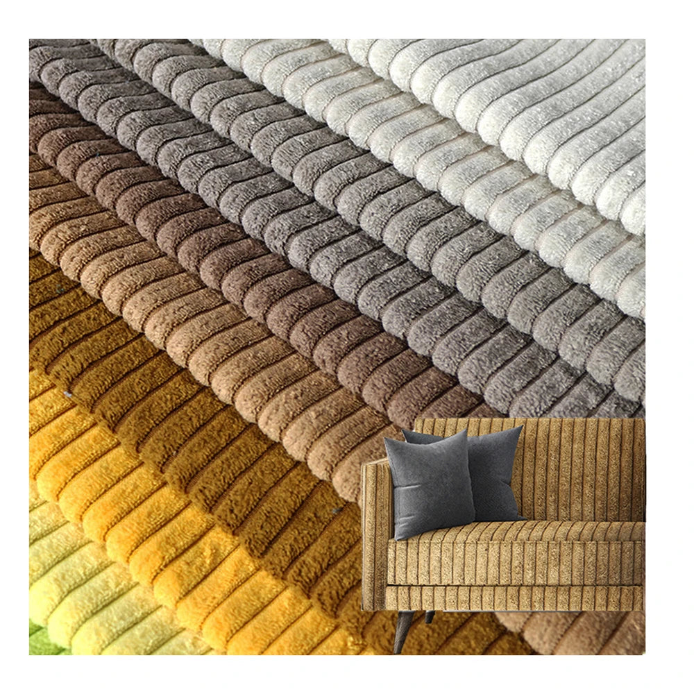 China Woven Sofa Fabric Manufacturer Furniture Sofa Upholstery Corduroy Linen Fabric Textiles - Haida Corduroy Upholstery Fabric