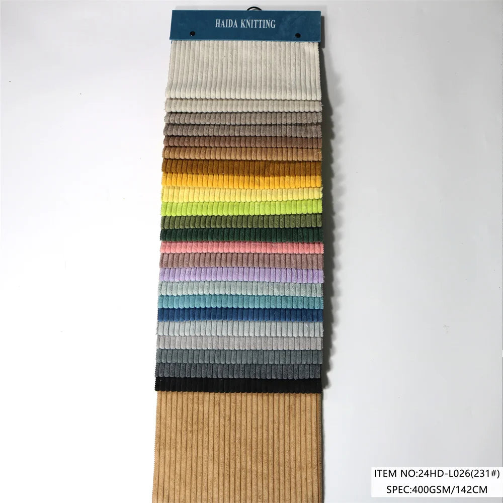 China Woven Sofa Fabric Manufacturer Furniture Sofa Upholstery Corduroy Linen Fabric Textiles - Haida Corduroy Upholstery Fabric