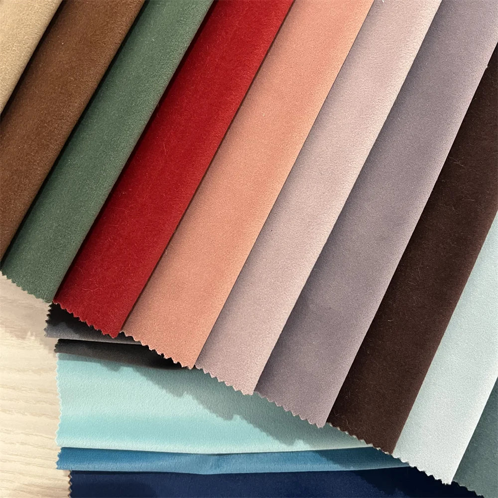 Factory Wholesale Heavy Weight Holland Velvet Fabric Waterproof Polyester Solid&Plain Style - Haida Velvet Upholstery Fabric