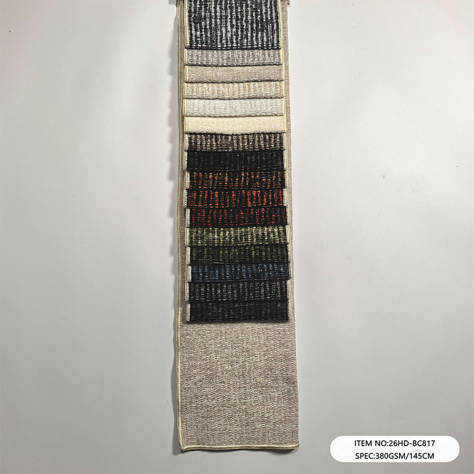 26HD-BC817 Textured Chenille Upholstery Fabric 400gsm