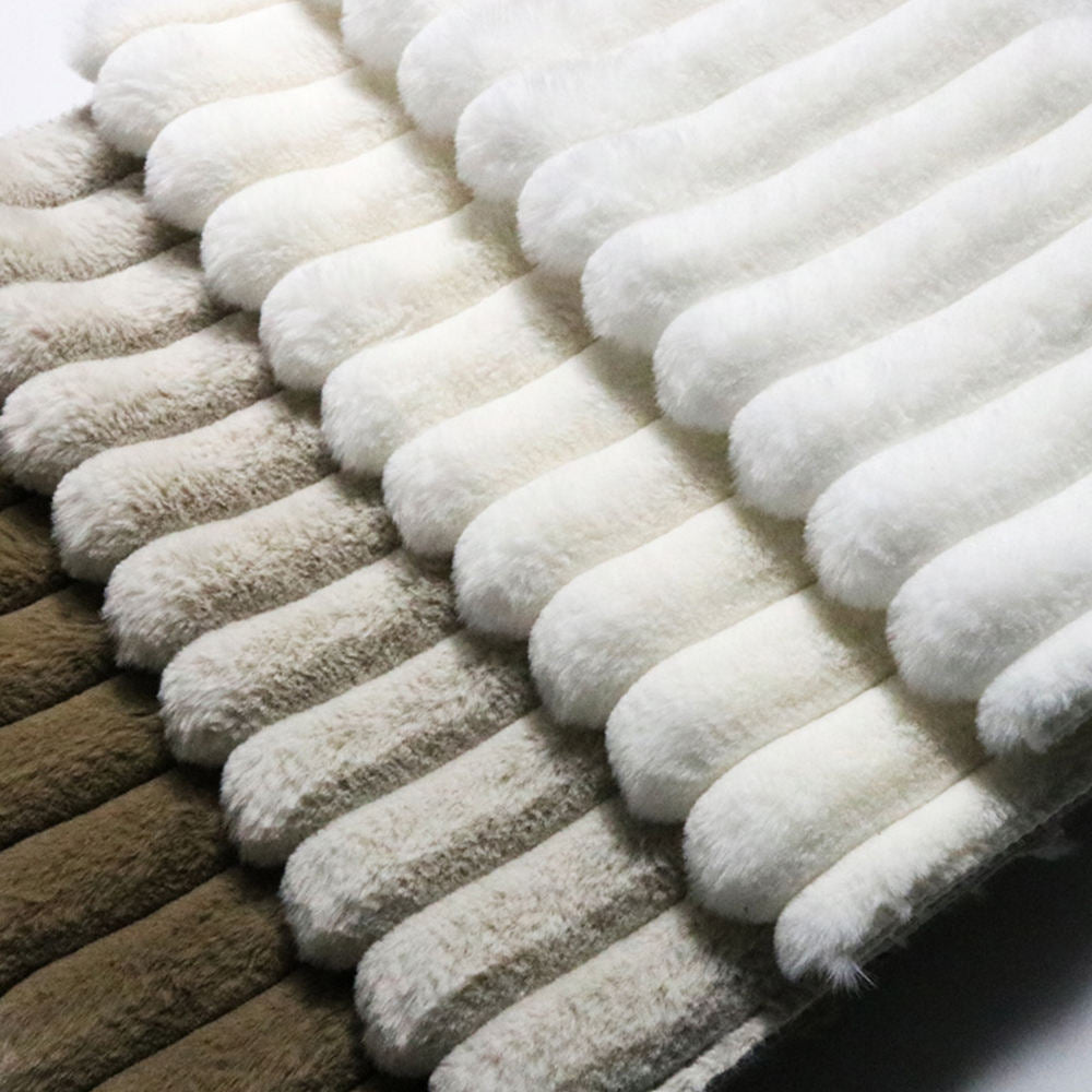 25HD-3.5TR Rabbit Fur Solid Corduroy Velour Sofa Upholstery Fabric Anti-Static FR