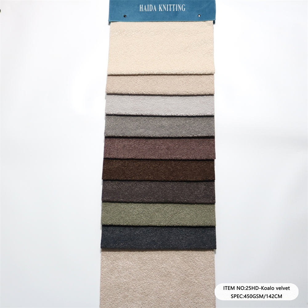 25HD-Koalo velvet Boucle Koalo Velvet Sofa Upholstery Fabric 400gsm