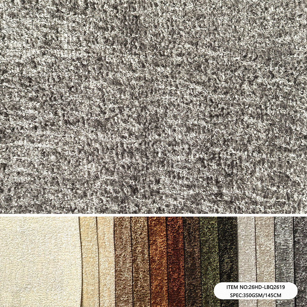 26HD-LBQ2619 Jacquard Knitted Warp Suede Sofa Upholstery Fabric