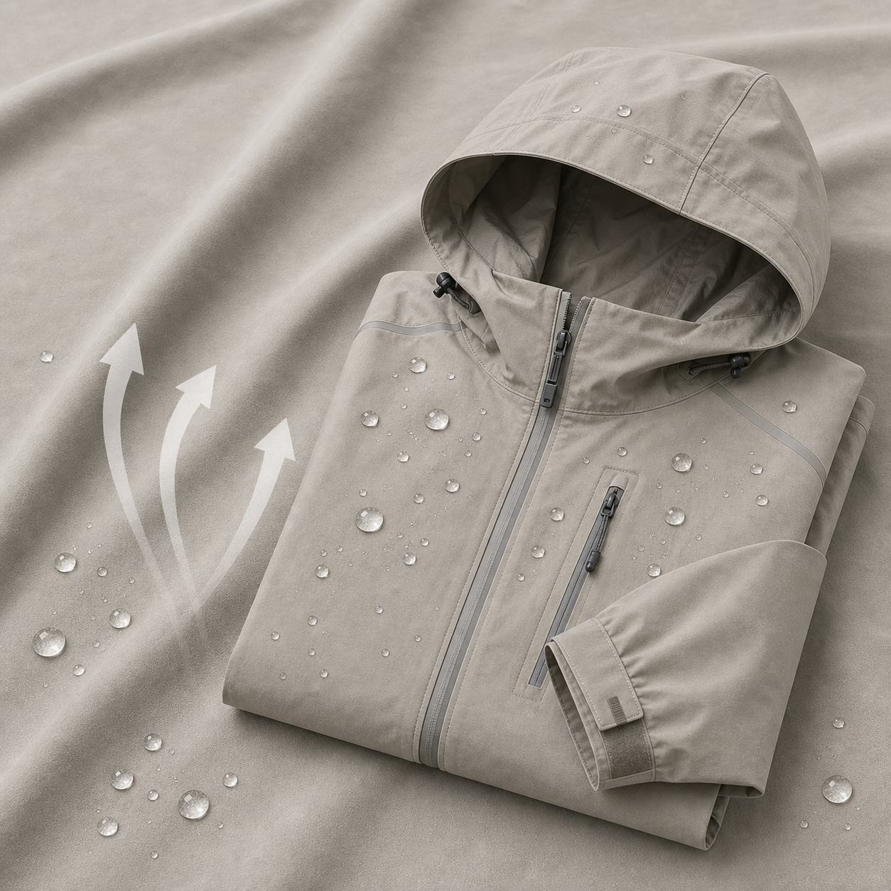 HM00817-0204 Waterproof Velour Fabric | 360gsm TPU Laminated