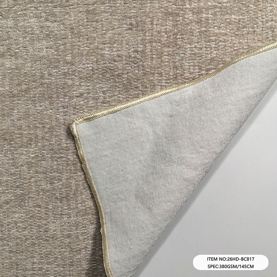26HD-BC817 Textured Chenille Upholstery Fabric 400gsm