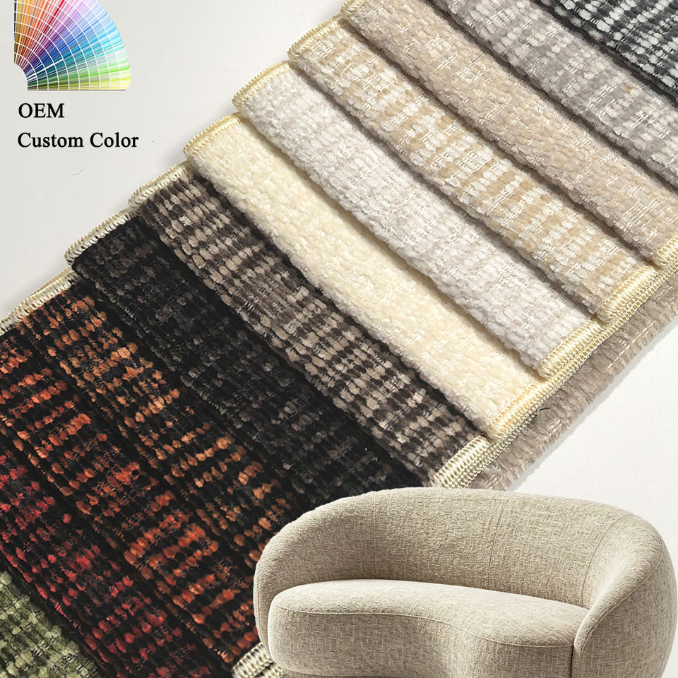 26HD-BC817 Textured Chenille Upholstery Fabric 400gsm