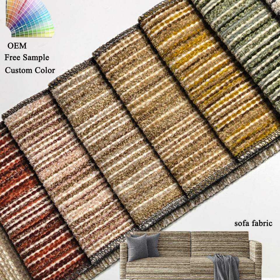 25HD-BDS6353 Printed Chenille Upholstery Fabric 400gsm