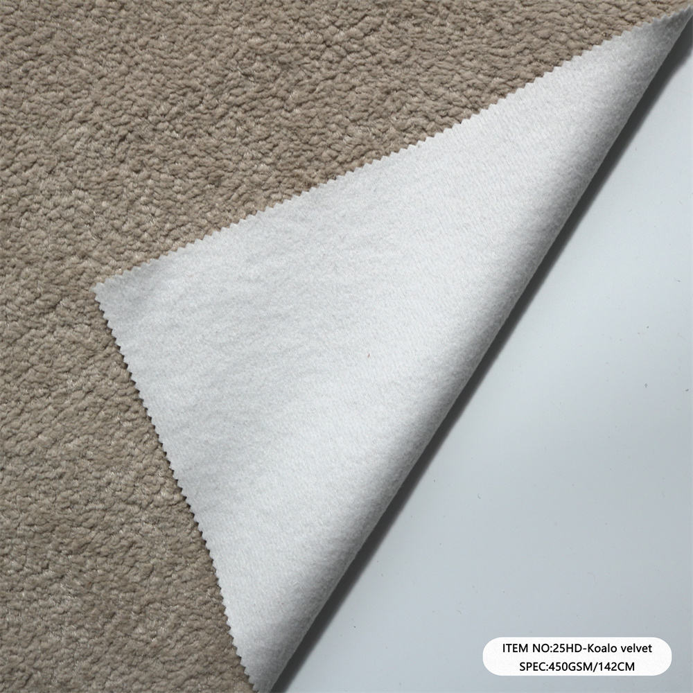 25HD-Koalo velvet Boucle Koalo Velvet Sofa Upholstery Fabric 400gsm