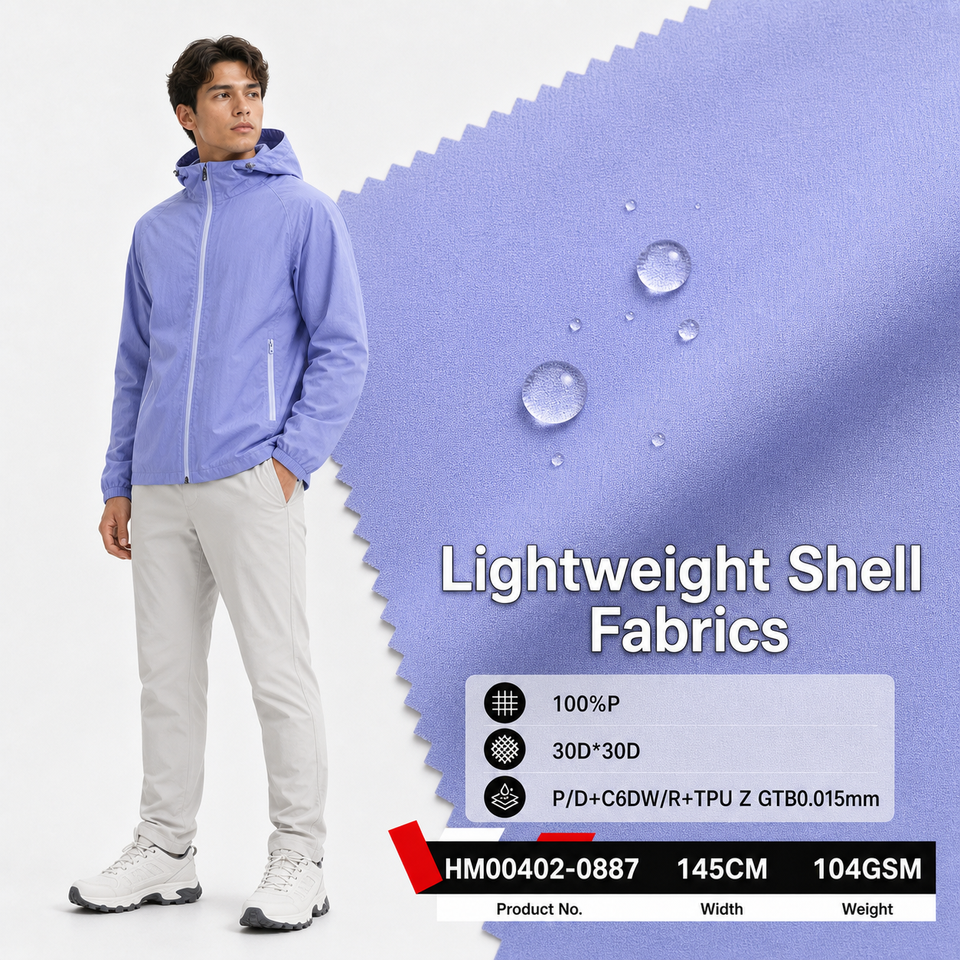 HM00402-0887 TPU Laminated Polyester Windbreaker Fabric 360gsm