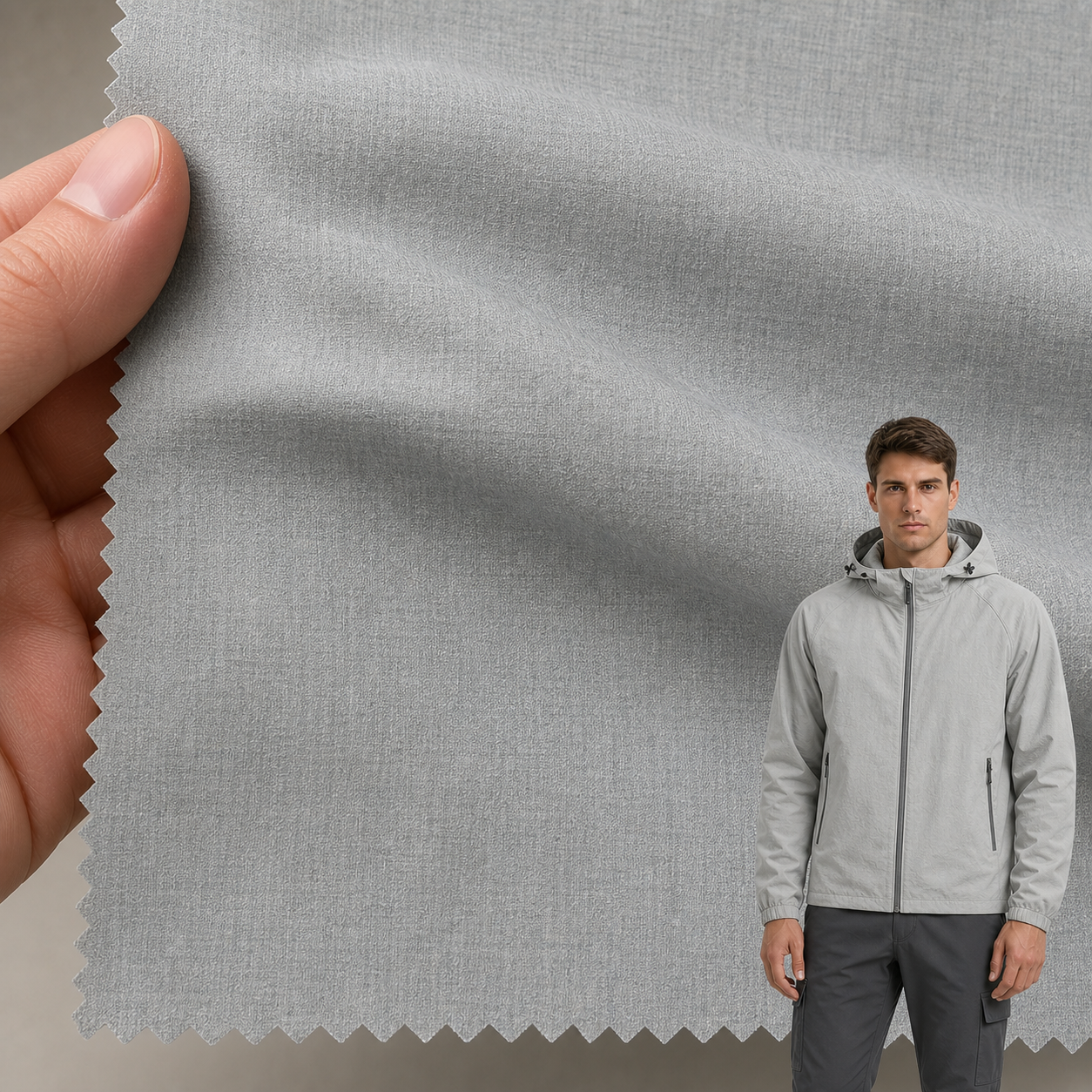Hollow T400 Air-Textured Shell Fabric | 360gsm Sun Protection Knitted