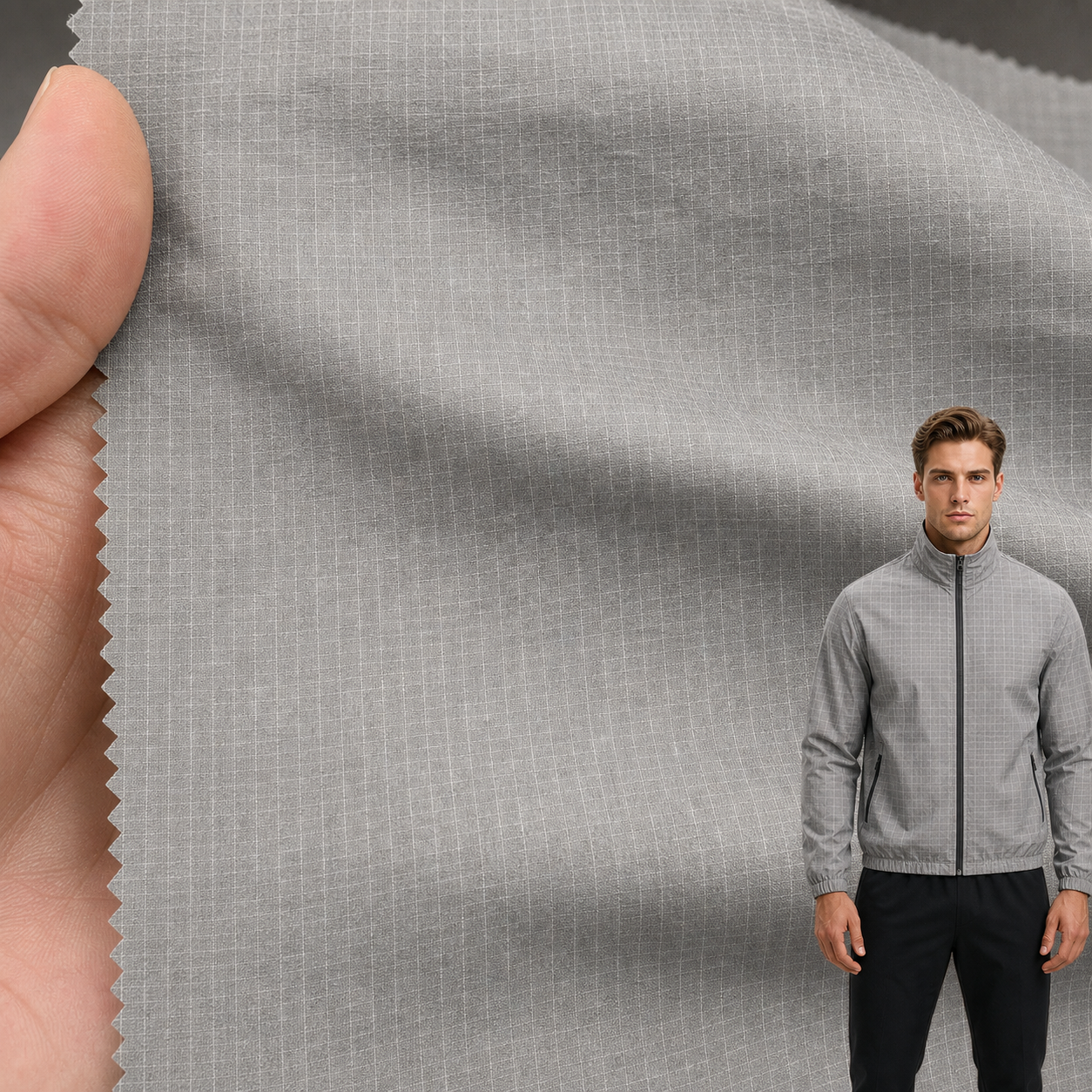 HM00810-0001 Windbreaker Velour Fabric | 360gsm Water Repellent