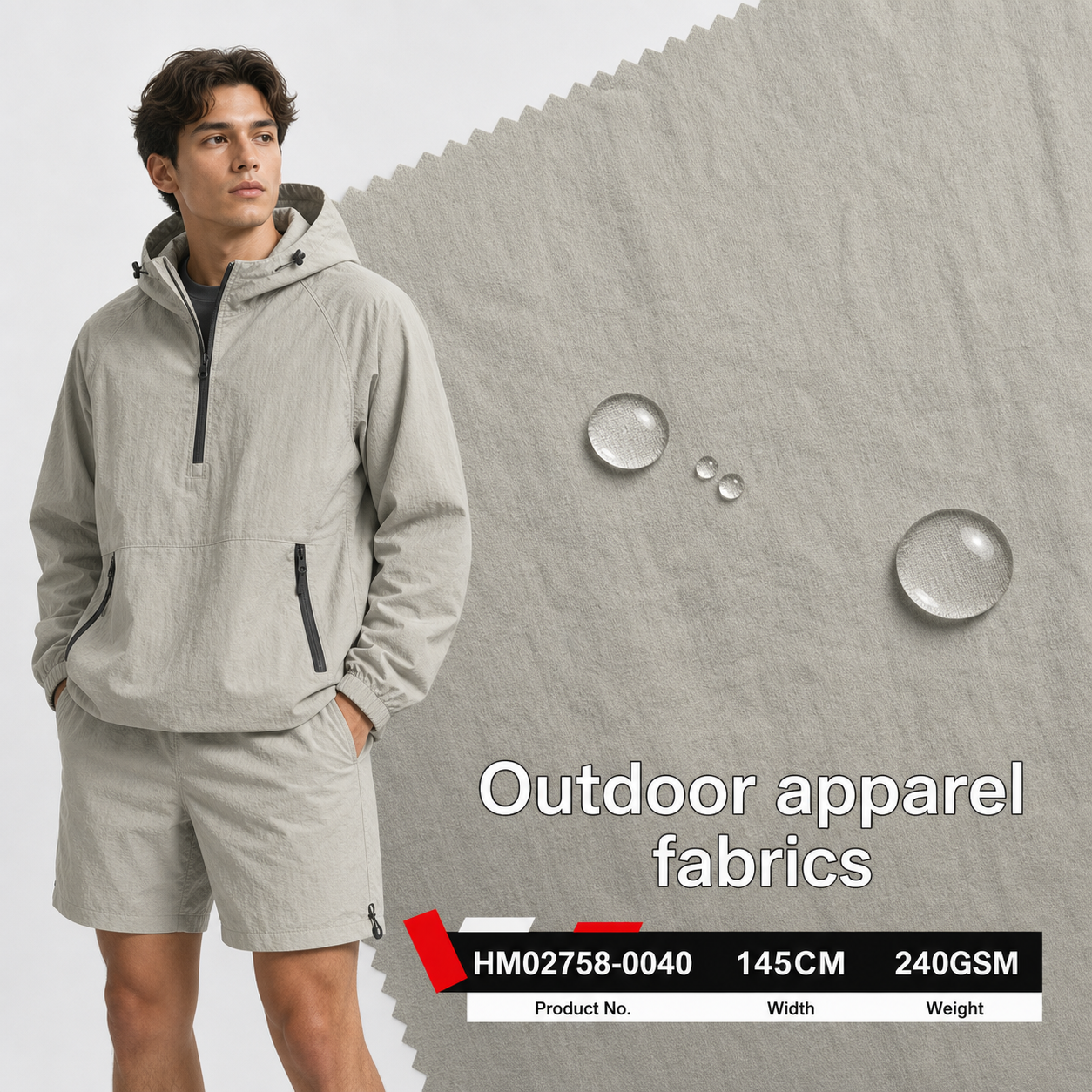 HM02758-0040 Softshell Cationic Twill Fabric | 360gsm 4-Way Stretch