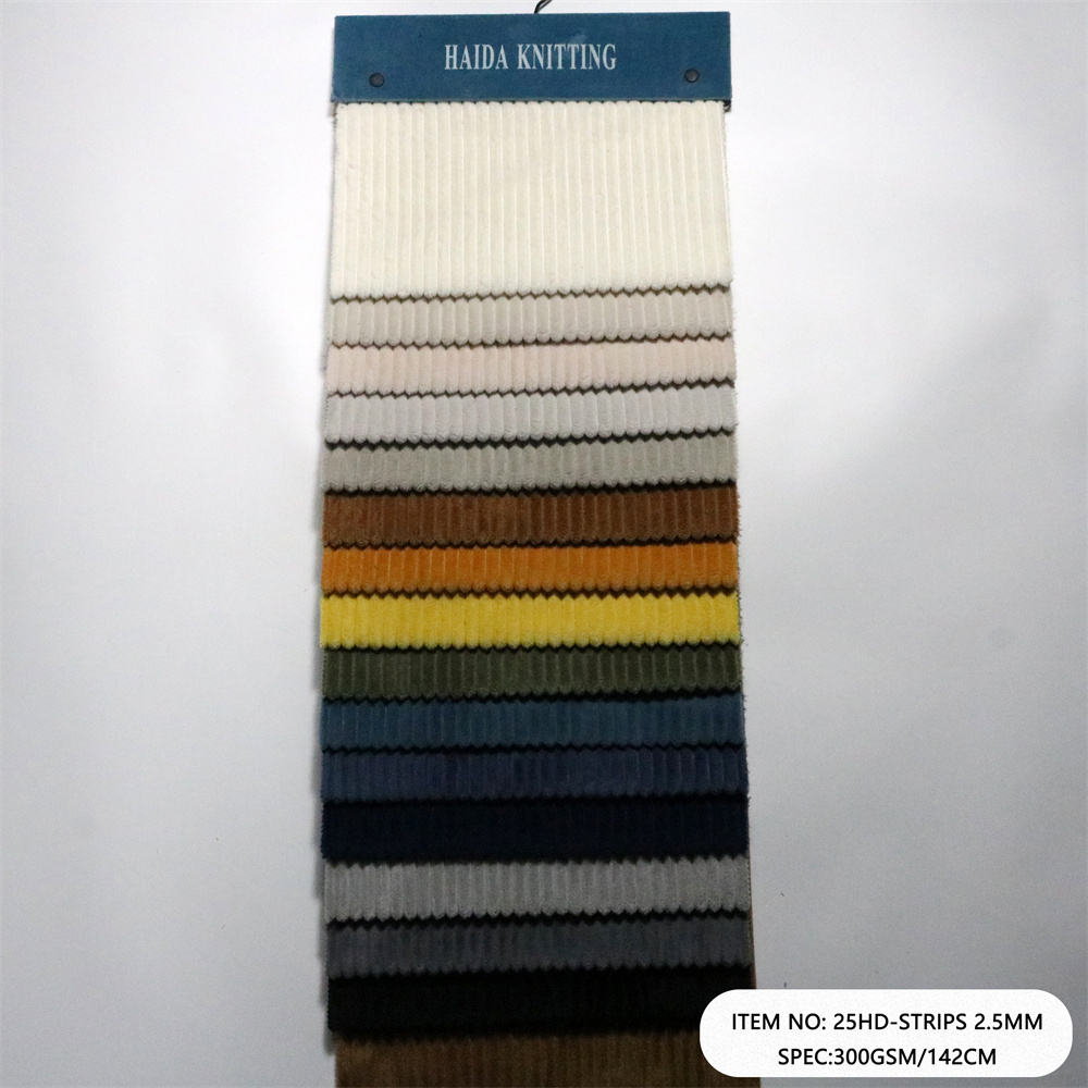 25HD-STRIPS 2.5MM 2.5 Wale Corduroy Warp Suede Upholstery Fabric 260gsm