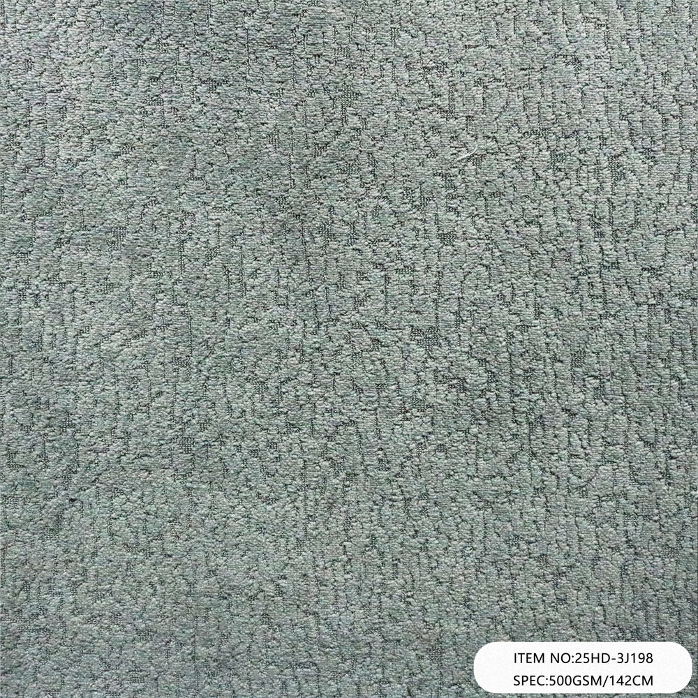 25HD-3J198 3D Jacquard Velvet Sofa Upholstery Fabric 400gsm