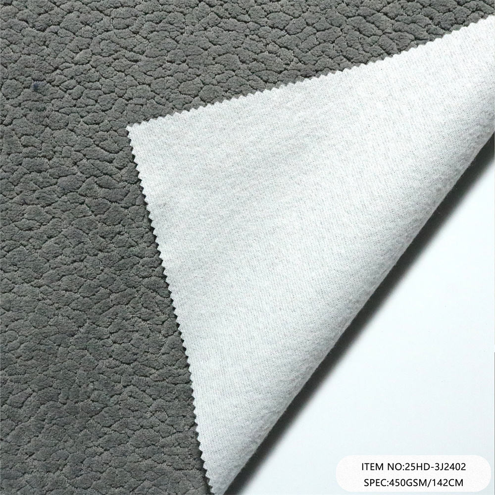 25HD-3J2402 Brocade Jacquard Velvet Sofa Upholstery Fabric 400gsm