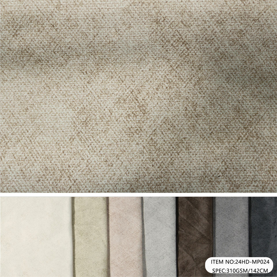 Plain polyester velvet sofa fabric surface