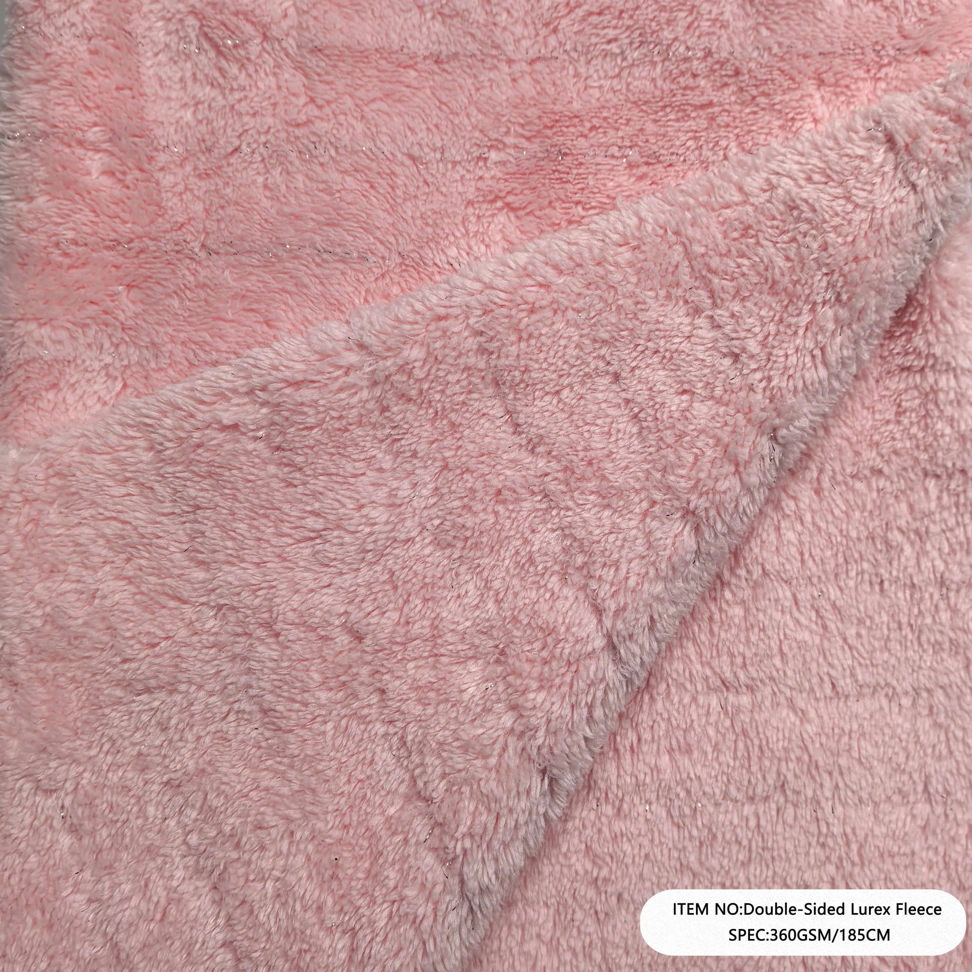 Luxury Winter Jackets & Fashion Coats Double-Sided Lurex Fleece Fabric 100% Polyester - Haida Outdoor Jacket Fabric
