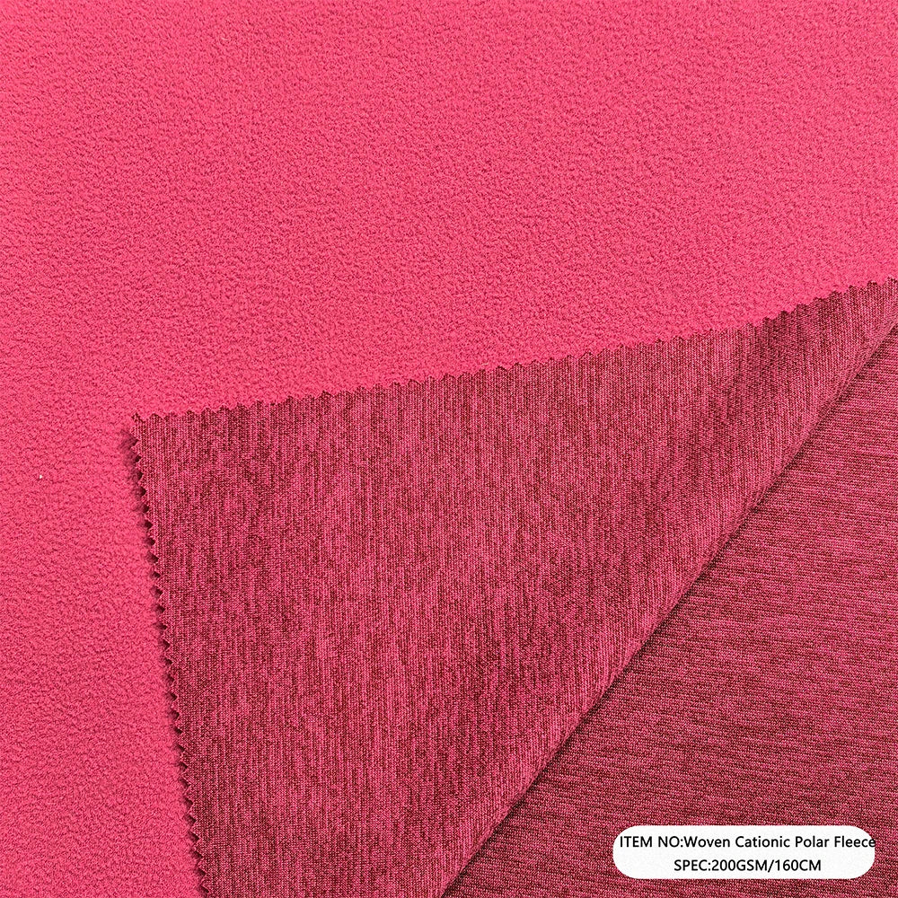 Outdoor Sportswear Winter Hoodies Cationic Polar Fleece Fabric 360gsm Other Width Two-Tone - Haida Outdoor Jacket Fabric