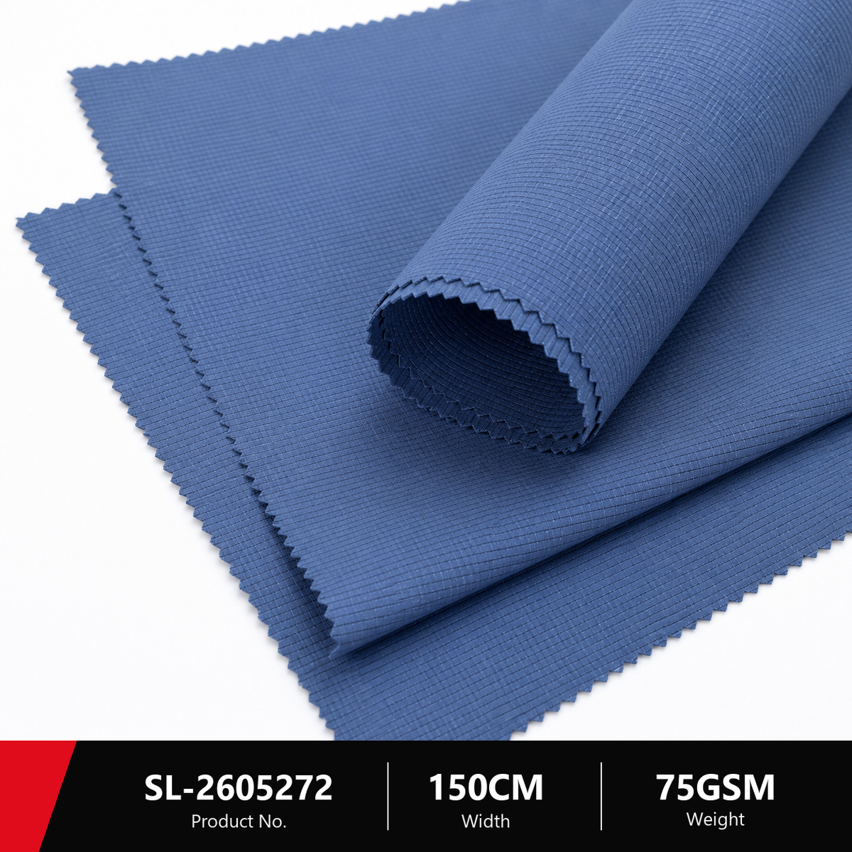 SL 2605272 75D Weft T8 Fine Stripe Apparel Fabric 90GSM