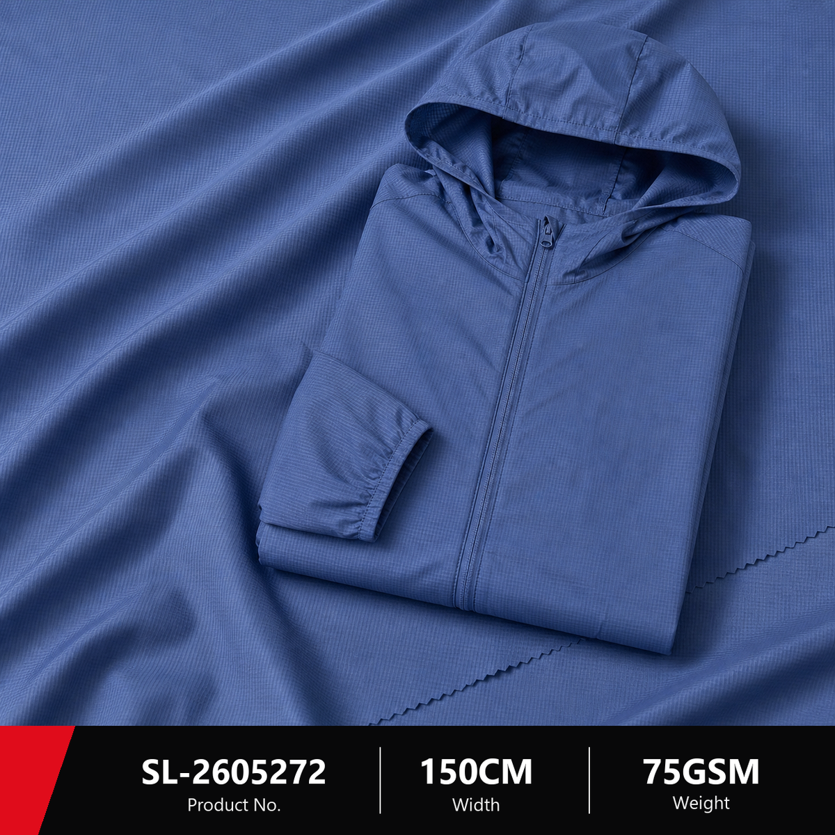 SL 2605272 75D Weft T8 Fine Stripe Apparel Fabric 90GSM