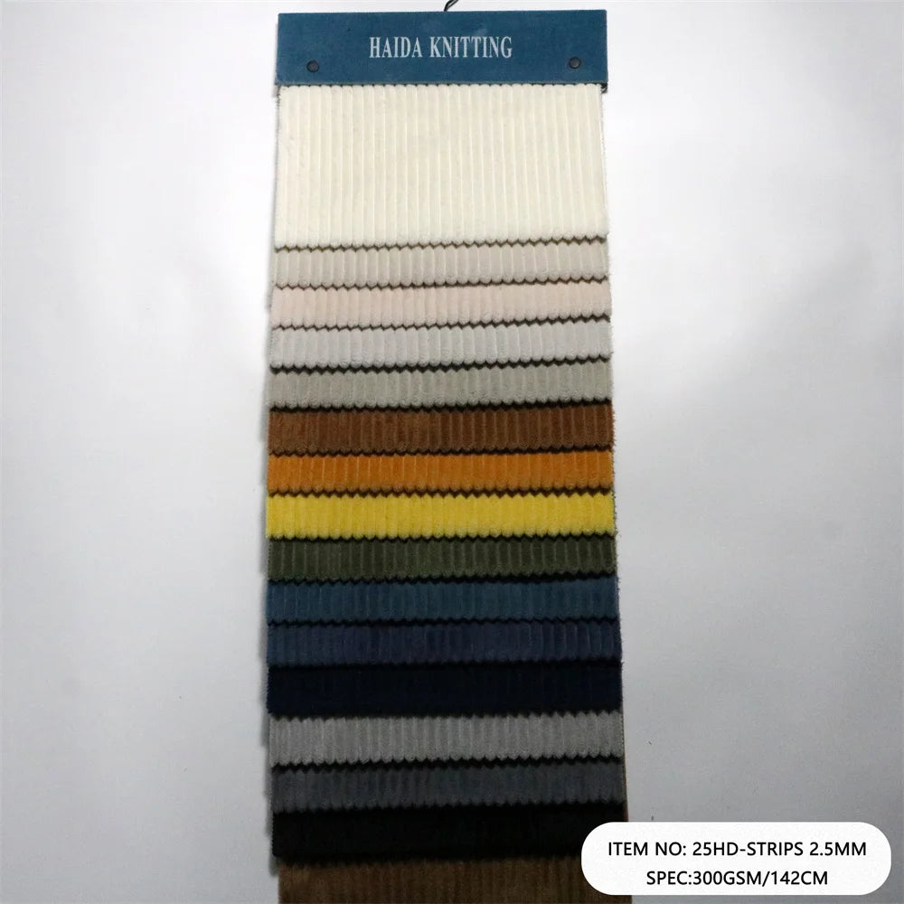 Warp Knitted 2.5 Wale Corduroy Fabric 100% Polyester 250GSM Upholstery Fabric for - Haida Corduroy Upholstery Fabric