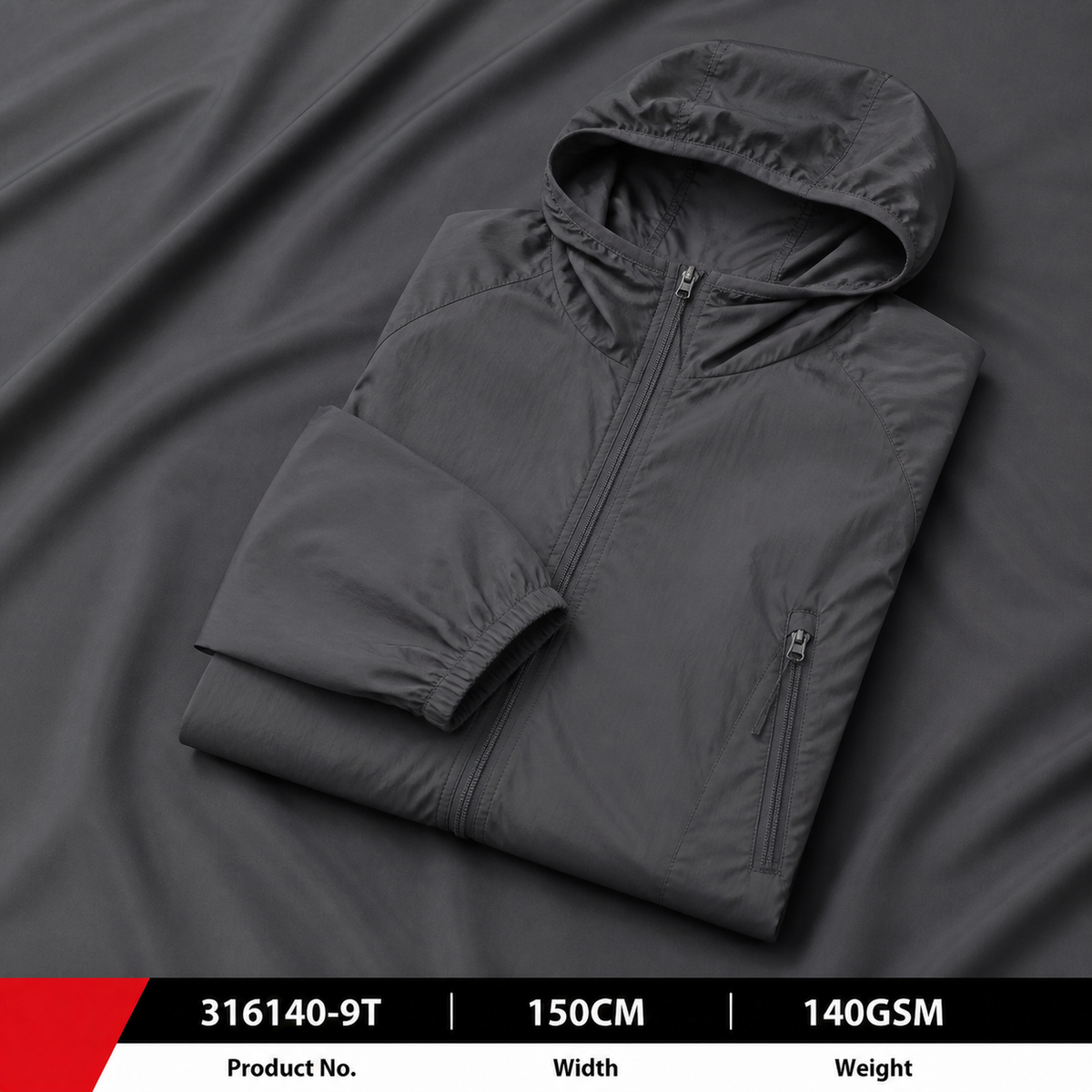316140 9T 100 Percent Polyester 140GSM 150CM 233 by 119 Density Medium Weight Garment Sampling Wholesale Apparel Fabric
