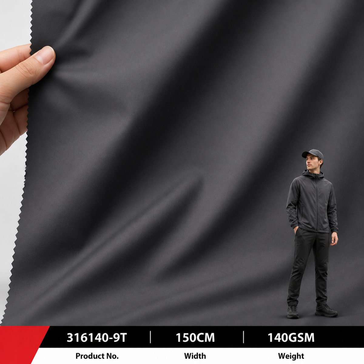 316140 9T 100 Percent Polyester 140GSM 150CM 233 by 119 Density Medium Weight Garment Sampling Wholesale Apparel Fabric