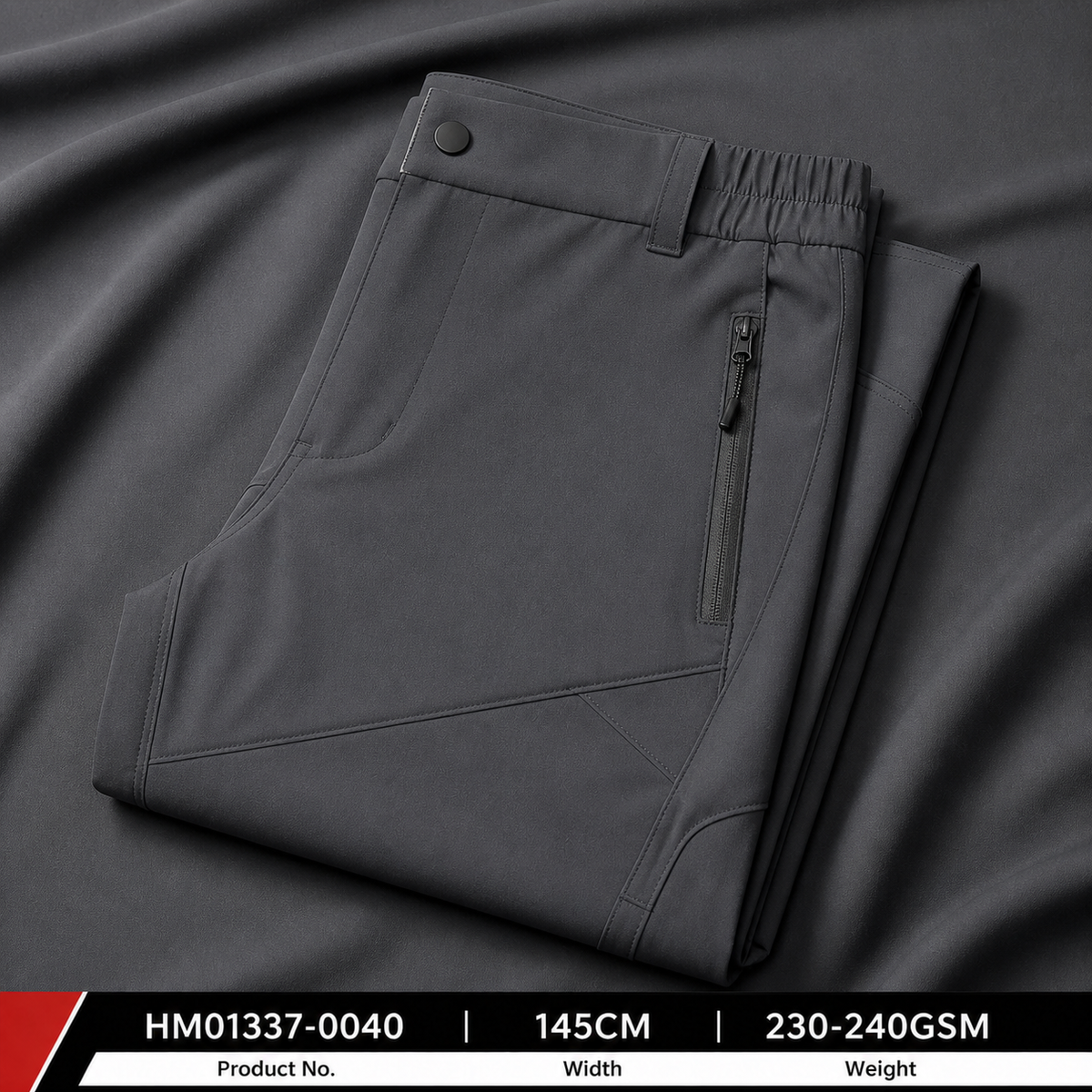 HM01337 0040 93 Percent Nylon 7 Percent Spandex 230 to 240GSM 145CM Matte Double Weft Twisted C6 Water Repellent Outdoor Fabric