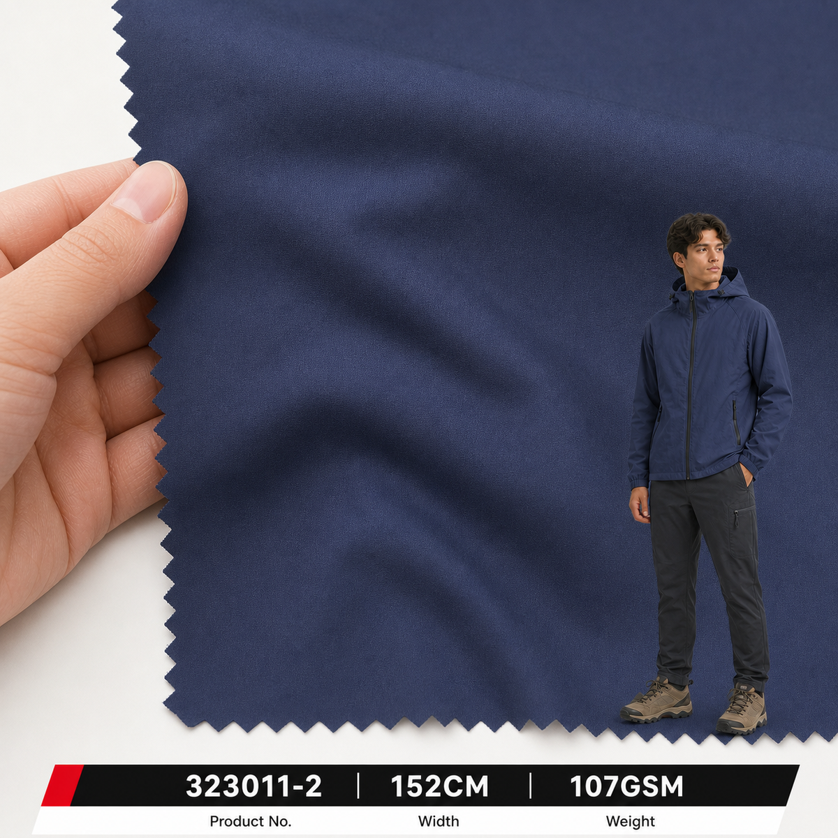 323011 2 84 Percent Nylon 16 Percent Spandex 107GSM 152CM 221 by 120 Density Lightweight Stretch Wholesale Apparel Fabric