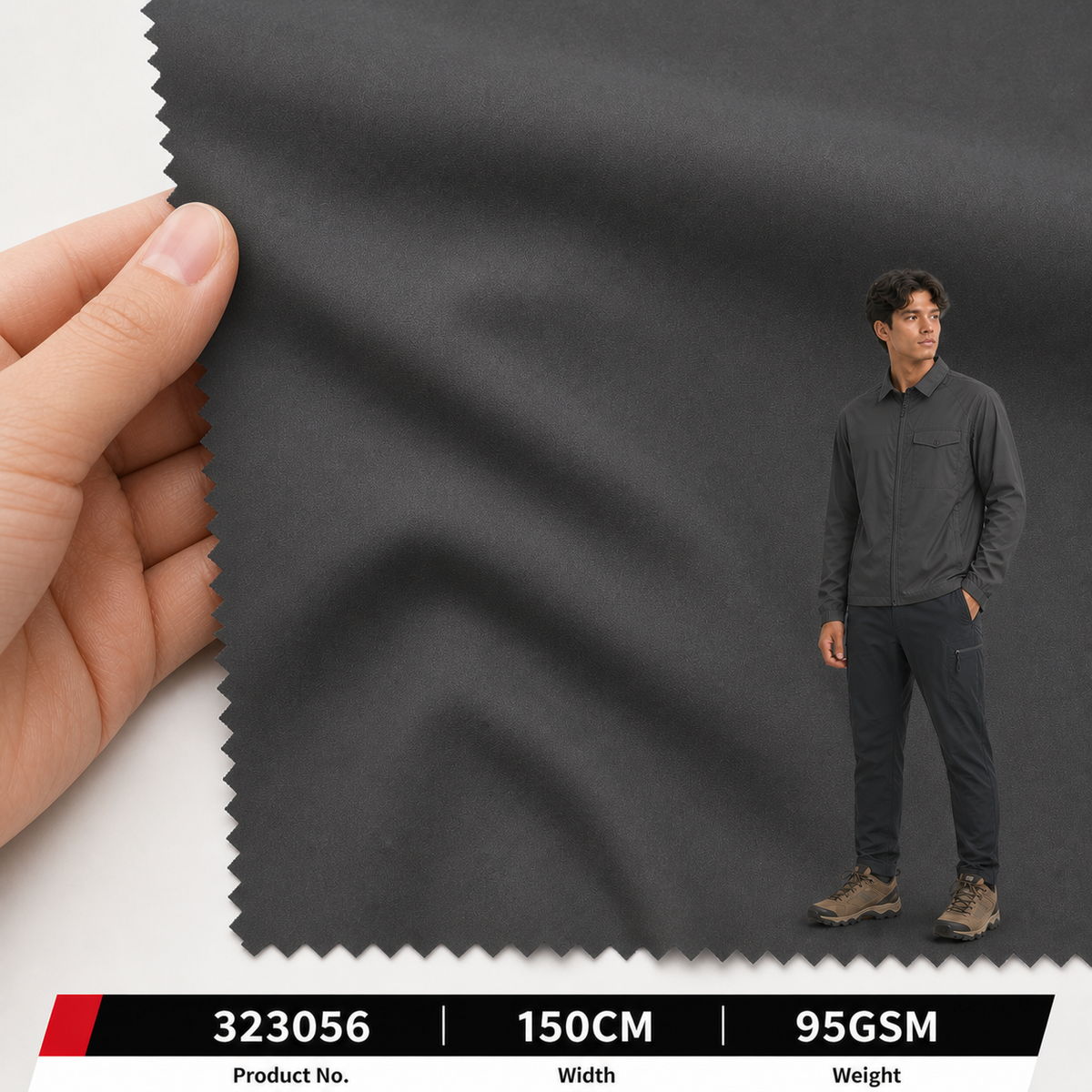 323056 100 Percent Polyester 95GSM 150CM 198 by 165 Density Lightweight for Sun Protection Clothing Production Apparel Fabric