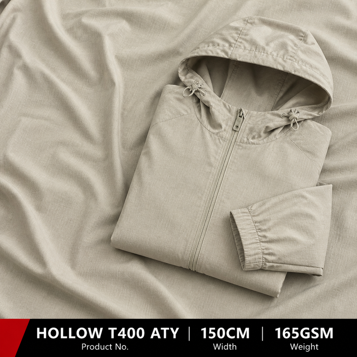 Hollow T400 160D ATY Polyester Apparel Fabric 165GSM