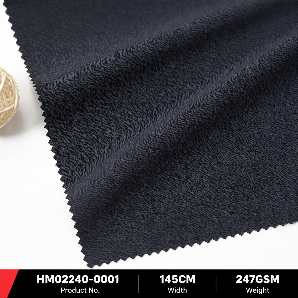 HM02240 0001 Matte Double Face Twill Outdoor Fabric 247GSM