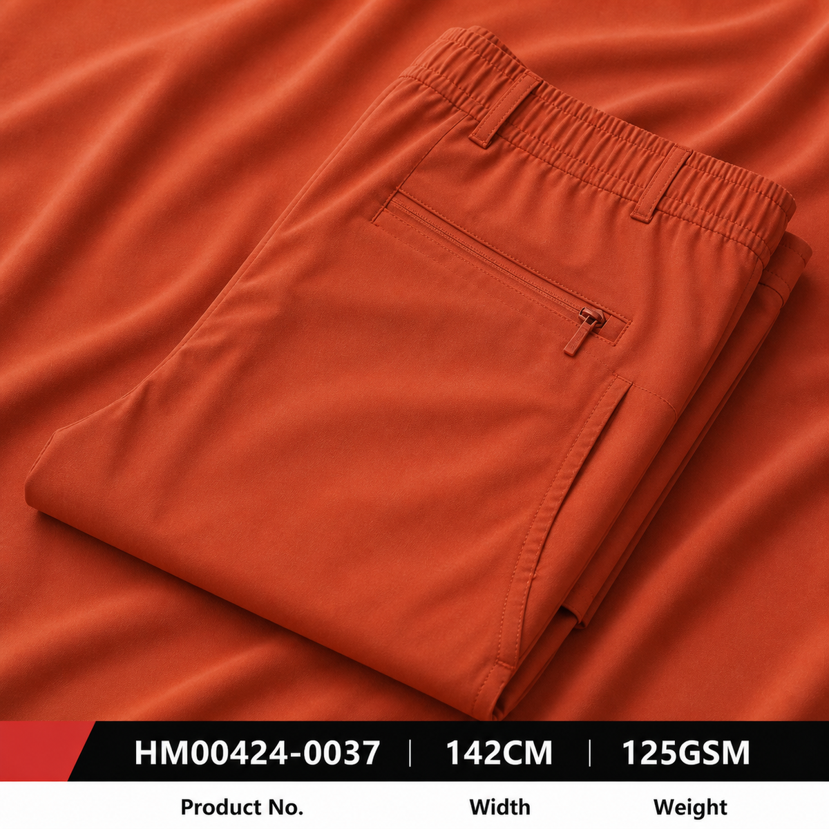 HM00424 0037 Polyester Spandex 125GSM 142CM 75D High Filament Soft Breathable Four Way Stretch Quick Dry Apparel Fabric