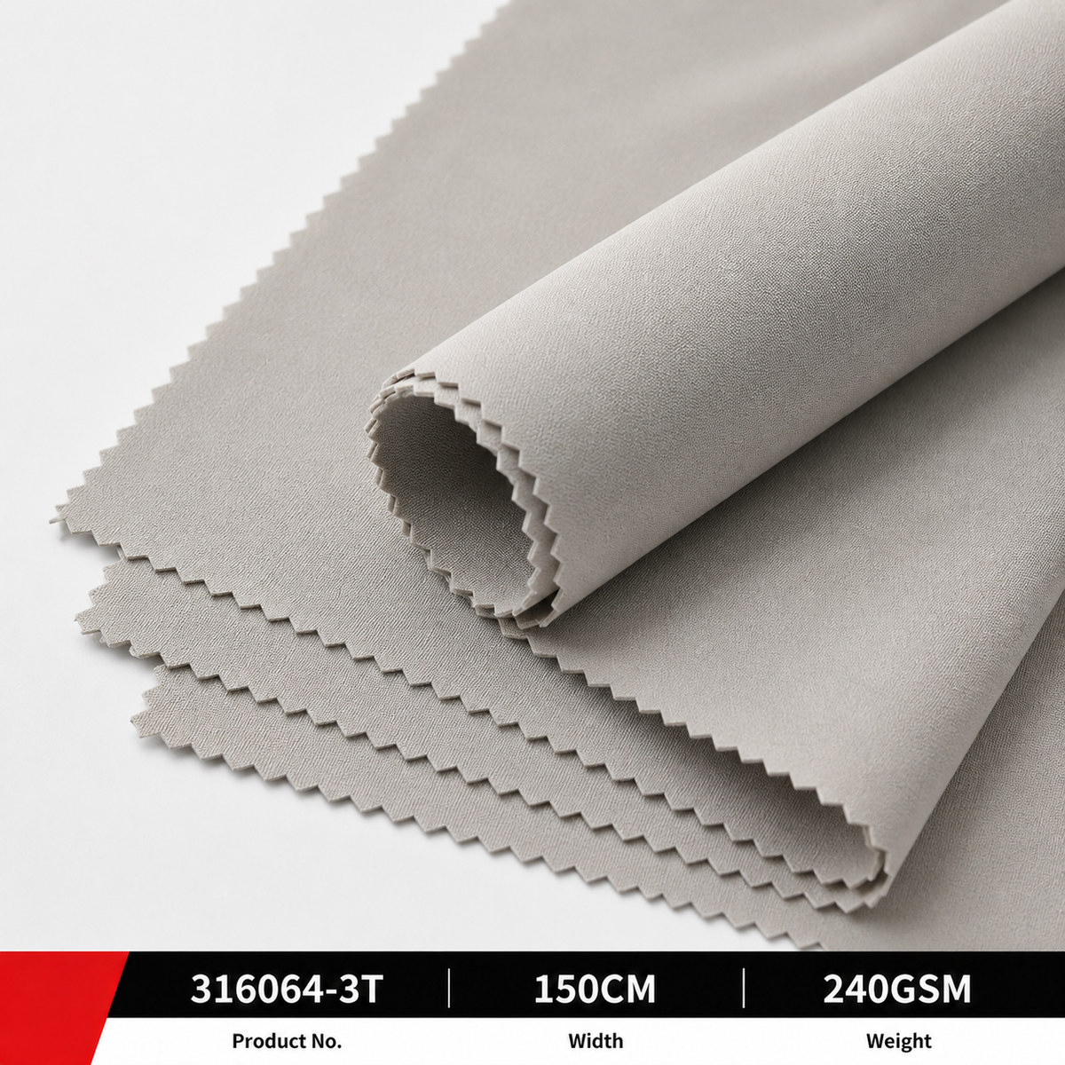 316064 3T 100 Percent Polyester 240GSM 150CM 380 by 114 Density Heavy Weight for Trousers Production Wholesale Apparel Fabric