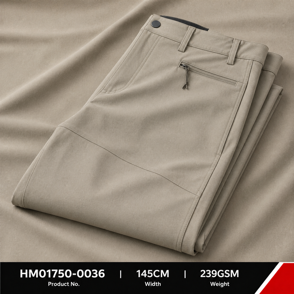HM01750 0036 60 Percent Sorona 40 Percent Polyester 239GSM 145CM Bio Based Soft Stretch Teflon Triple Protection Outdoor Fabric