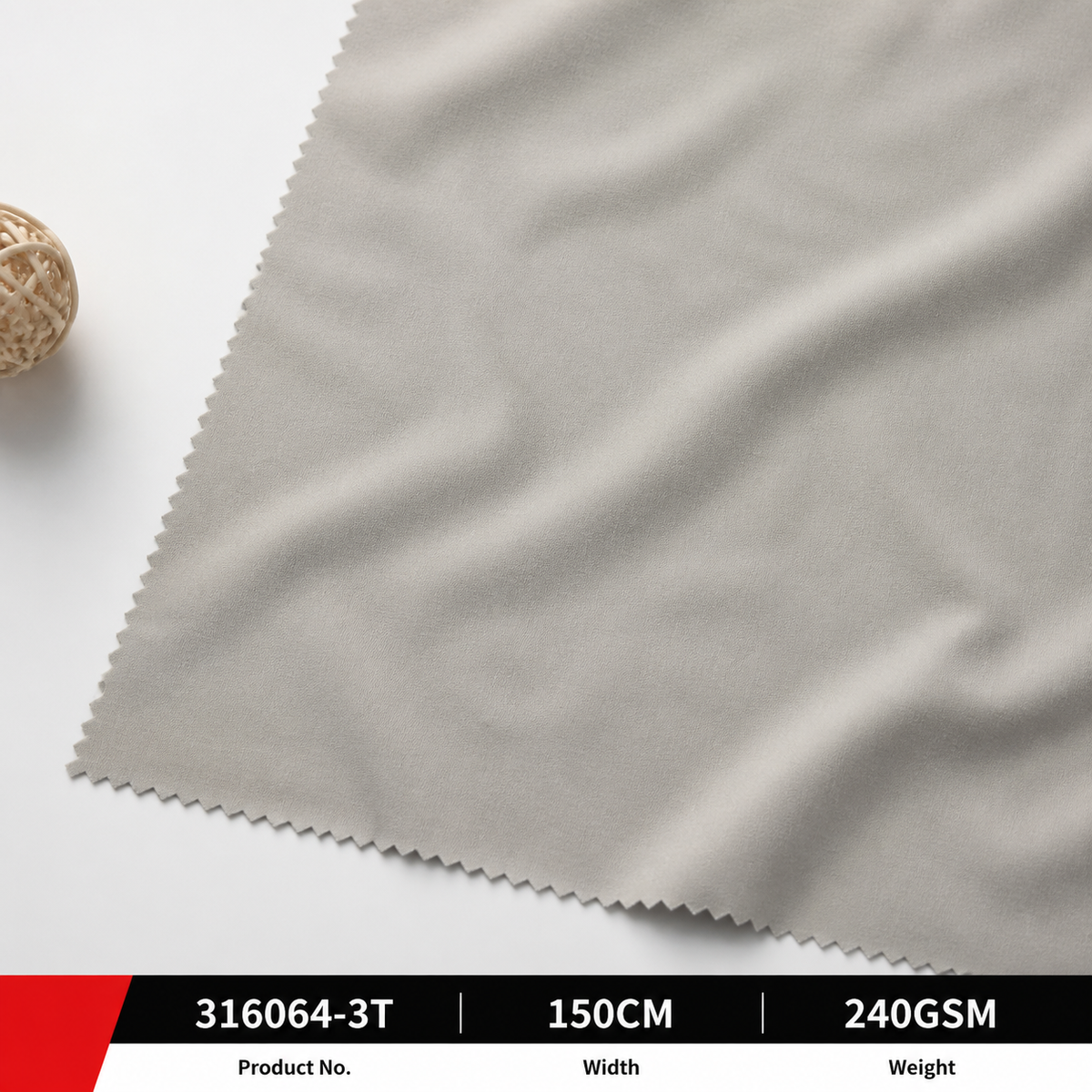 316064 3T 100 Percent Polyester 240GSM 150CM 380 by 114 Density Heavy Weight for Trousers Production Wholesale Apparel Fabric