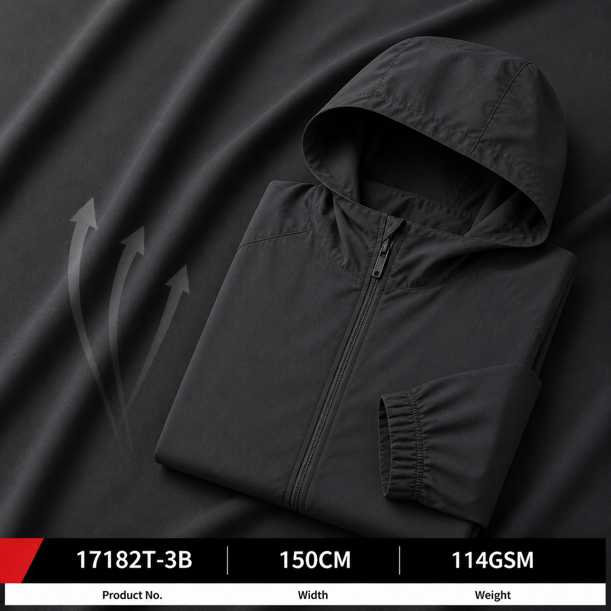 17182T 3B 100 Percent Sorona 114GSM 150CM 190 by 149 Density Lightweight for Sun Protection Clothing Production Apparel Fabric