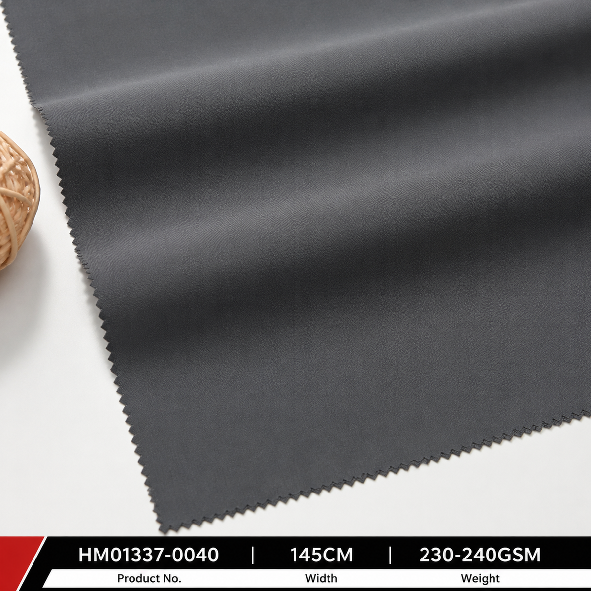 HM01337 0040 93 Percent Nylon 7 Percent Spandex 230 to 240GSM 145CM Matte Double Weft Twisted C6 Water Repellent Outdoor Fabric