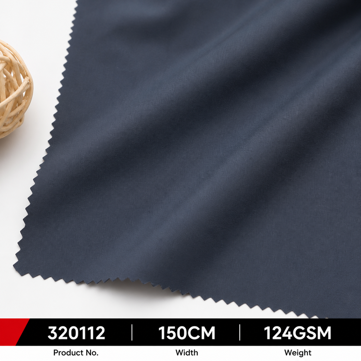 320112 100 Percent Polyester 124GSM 150CM 203 by 127 Density Lightweight Fashion Garment Production Wholesale Apparel Fabric