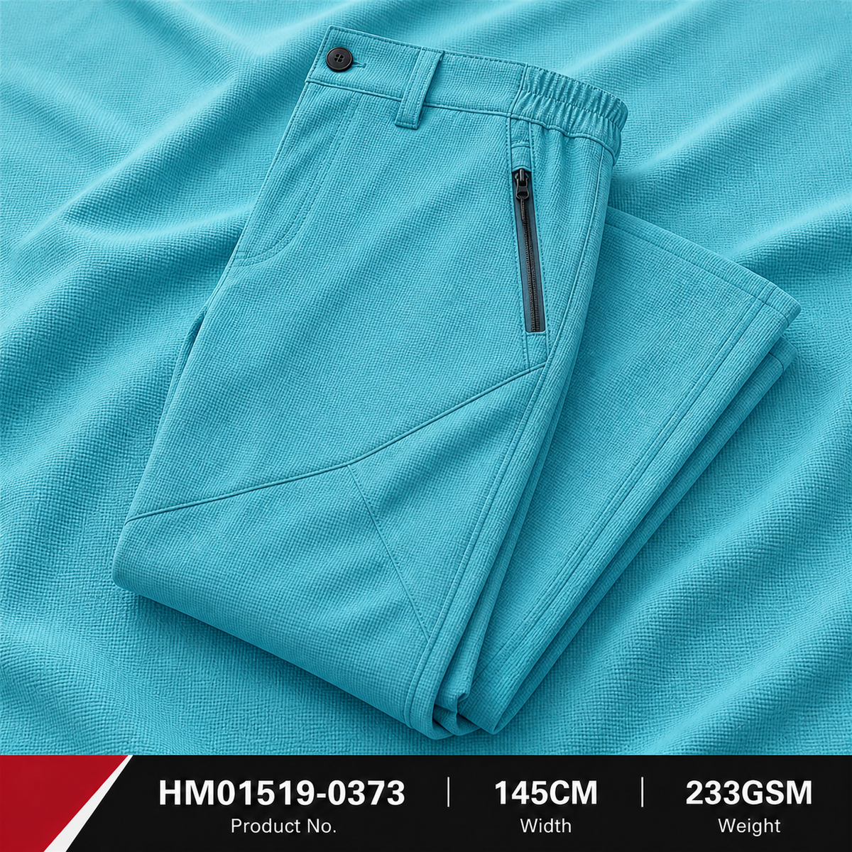 HM01519 0373 85 Percent Polyester 15 Percent Spandex 233GSM 145CM Jacquard Brushed C0 Water Repellent Stretch Outdoor Fabric