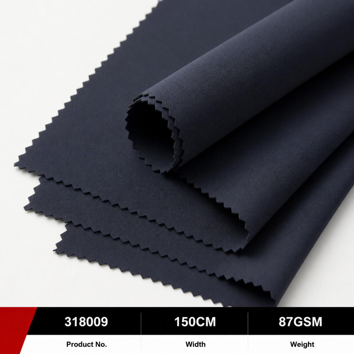 318009 87 Percent Nylon 13 Percent Spandex 87GSM 150CM 193 by 116 Density Lightweight Stretch Wholesale Apparel Fabric