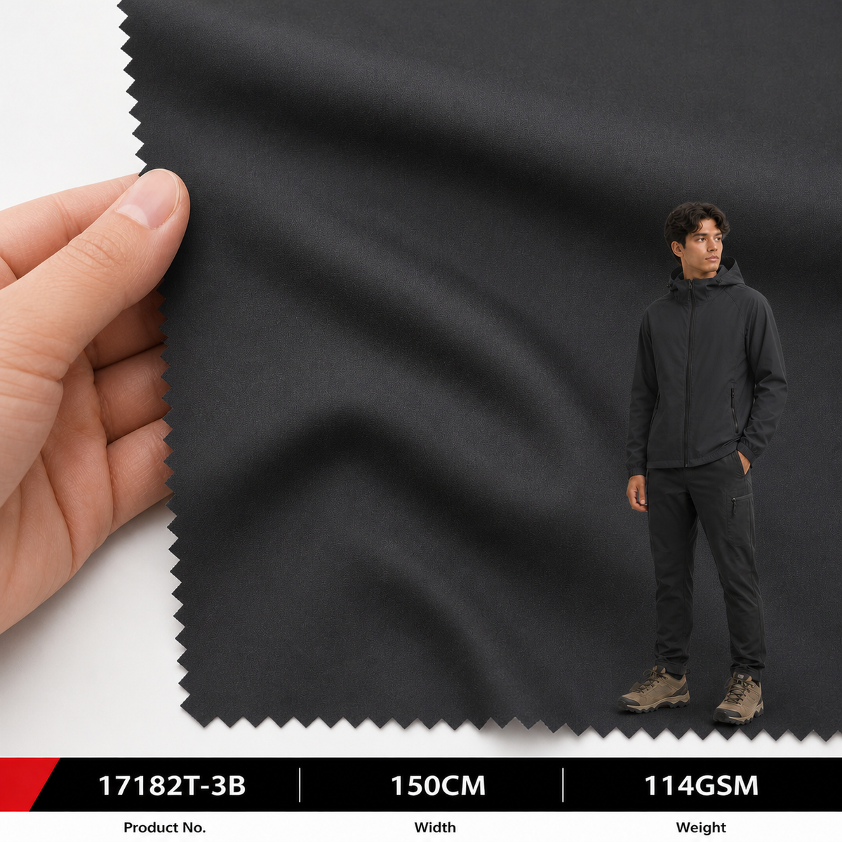 17182T 3B 100 Percent Sorona 114GSM 150CM 190 by 149 Density Lightweight for Sun Protection Clothing Production Apparel Fabric