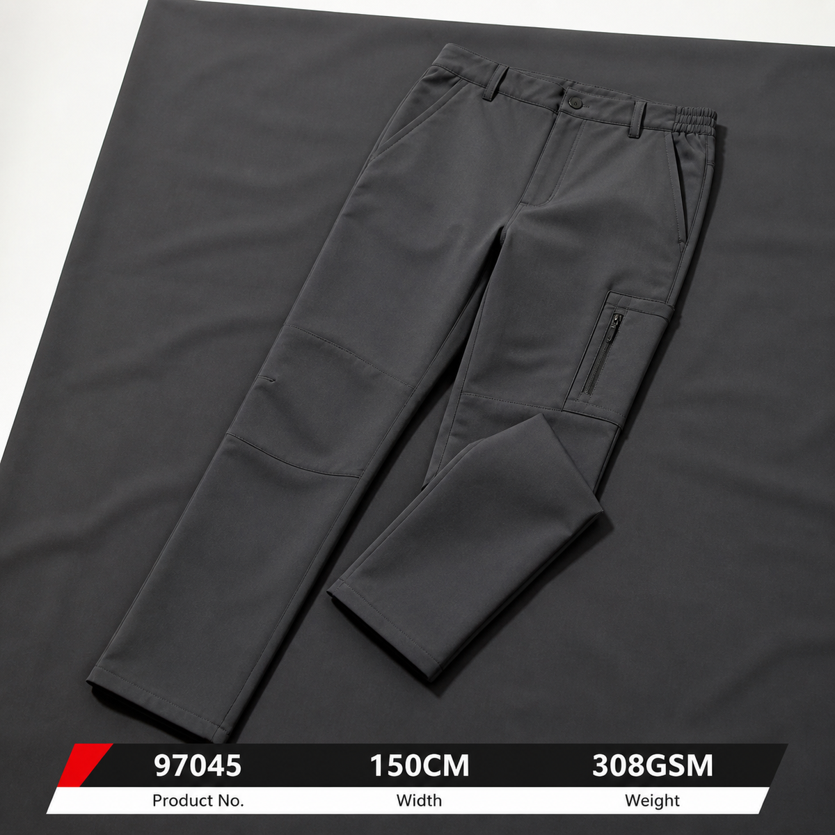 97045 70D Four Way Stretch 100 Percent Polyester 308GSM 150CM Two Layer Horizontal Stripe 160G Polar Fleece Outdoor Fabric