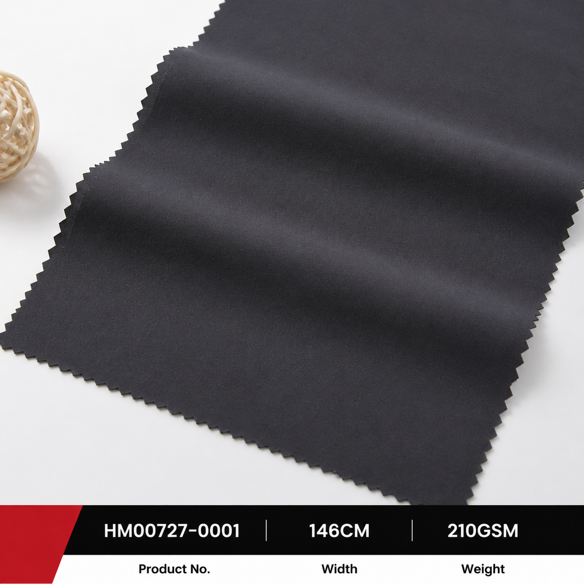 HM00727 0001 92 Percent Nylon 8 Percent Spandex 210GSM 146CM 280D Twisted Stretch C8 Water Repellent Golf Trouser Fabric