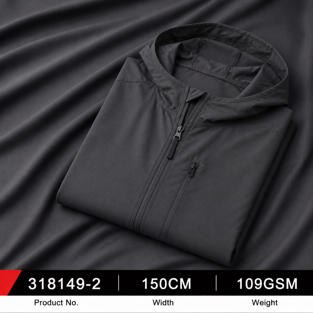 318149 2 Documented 39 Percent Sorona Content 109GSM 150CM 188 by 106 Density Lightweight Garment Sampling Apparel Fabric