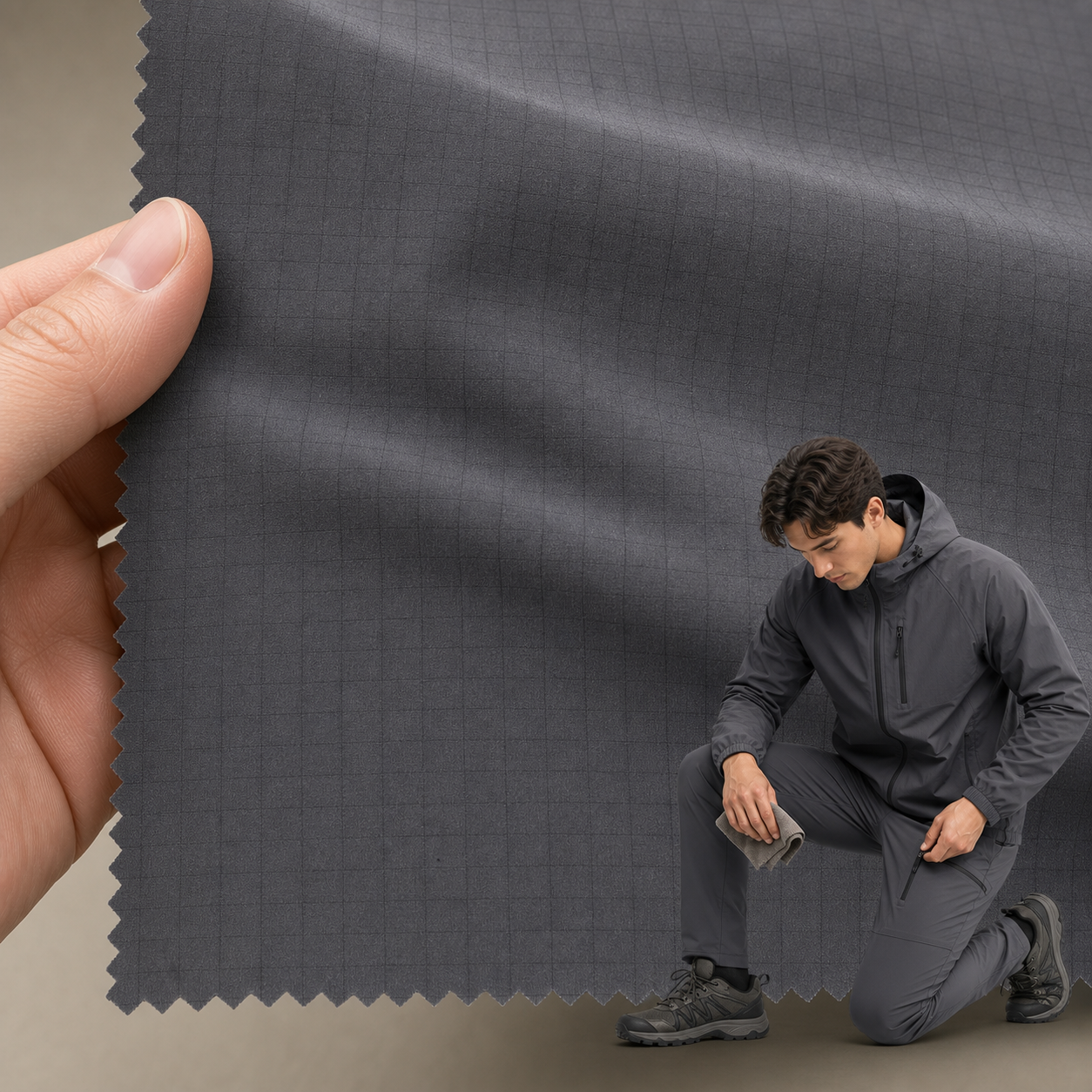 1165T# Triple-Protection Velour Fabric | 360GSM | 4-Way Stretch | Factory-Direct | Haida