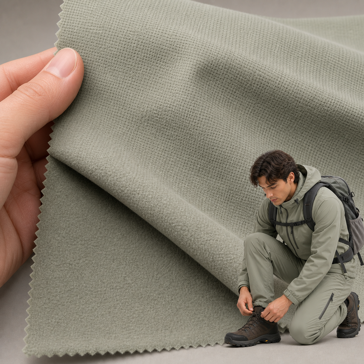 1190R# Far-Infrared Bonded Fleece Soft-Shell Fabric | 280GSM | Factory-Direct | Haida