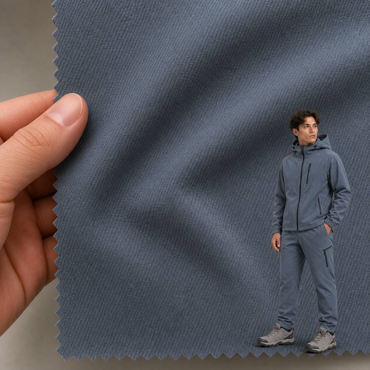 8900R# Bonded Fleece Fabric | 360GSM | Factory-Direct | Haida