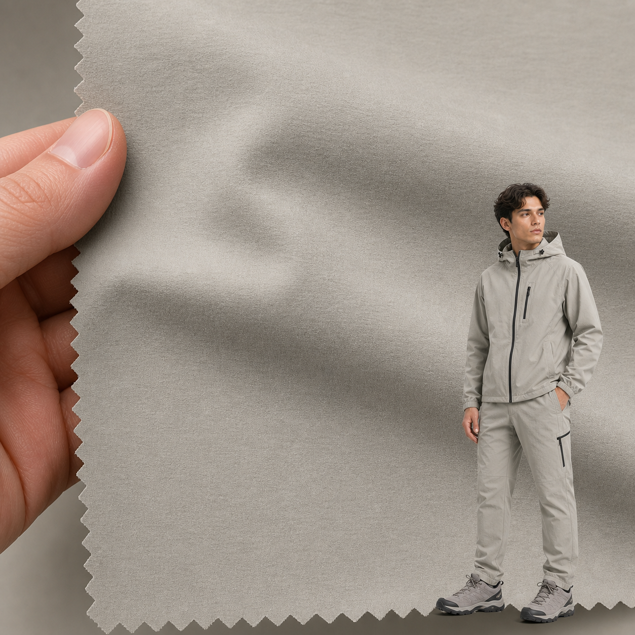 1070F# Stretch 8-Wale Waffle Corn Velour Fabric | 360GSM | Factory-Direct | Haida